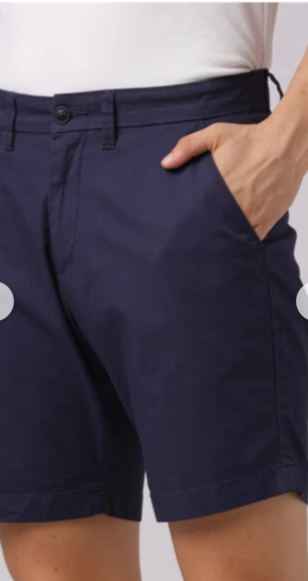 Buda Jeans Co Chino Shorts with Cord Piping at Pocket & Extended Fly Detail - Navy Blue, 36, Shorts