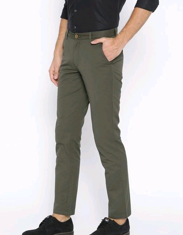 Cotton Blend  Casual Cotton Men's Trouser - Bronzetone, 36