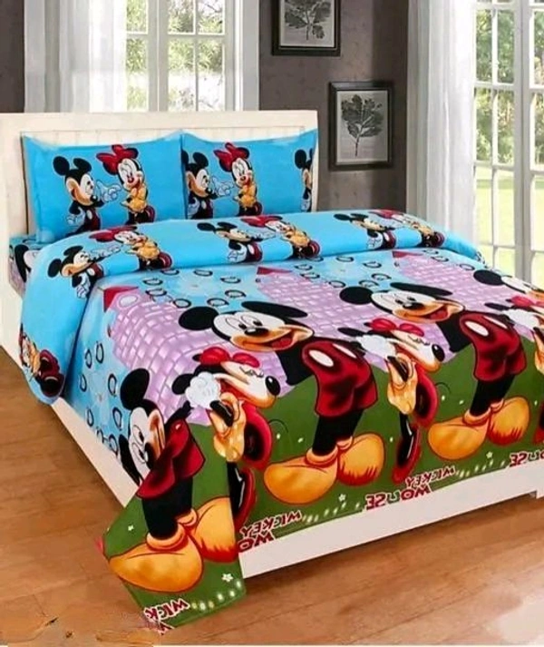 Cotton  RD double bedsheet (90*90) size  with 2 pillow covers - Single
