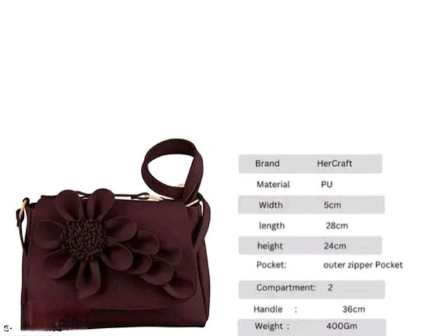 NEW Trading Shoulder Bag AND Sling Bag Best Quality Low Price Flower Bag  - Maroon