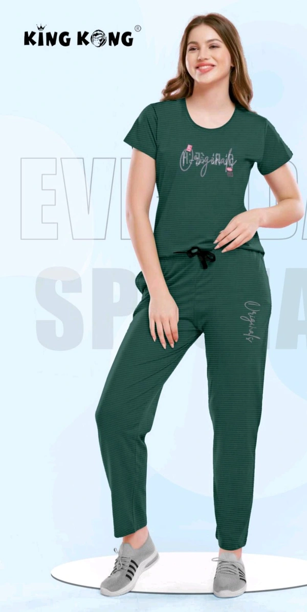 King kong pure mermaid night suit collection imported tencil fabric coord set nightdress for girls women stylish joggers - Celtic, XL, Cotton