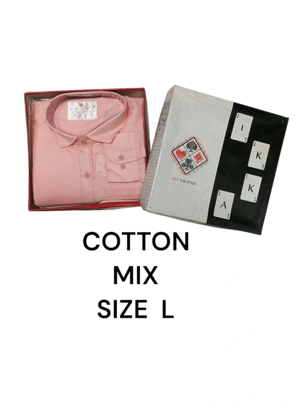 Mix Cotton IKKA Premium Cord Fabric Shirt - L