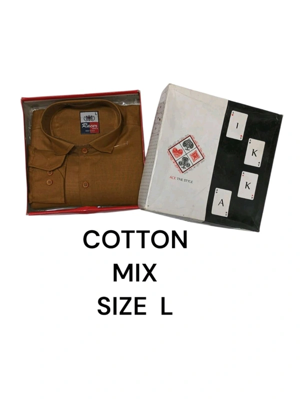Mix Cotton  IKKA Premium Cord Fabric Shirt - L