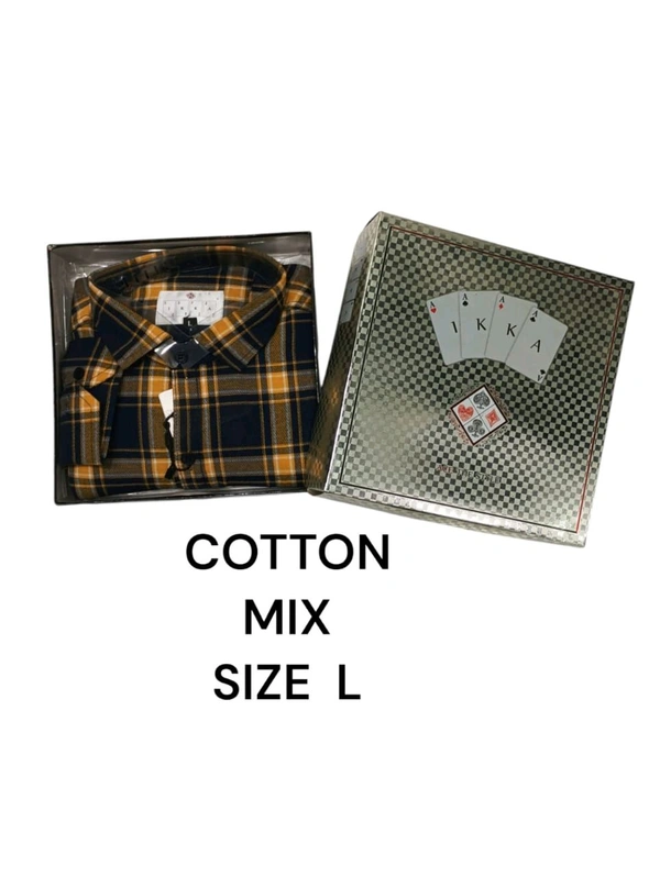 Mix Cotton IKKA Premium Cord Fabric Shirt - XL