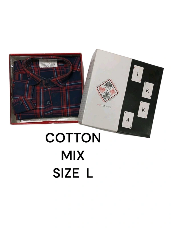 Mix Cotton  IKKA Premium Cord Fabric Shirt - L