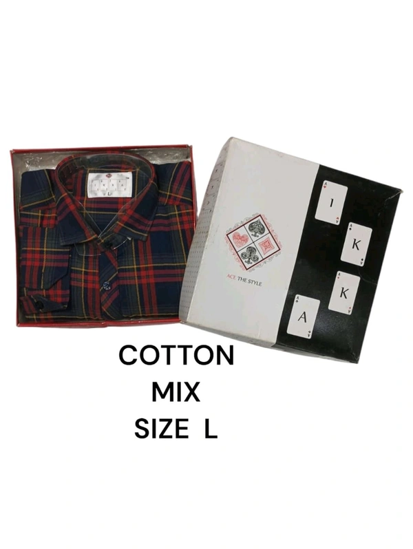 Mix Cotton IKKA Premium Cord Fabric Shirt - M