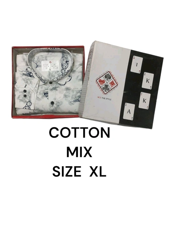 Mix Cotton  IKKA Premium Cord Fabric Shirt - XL
