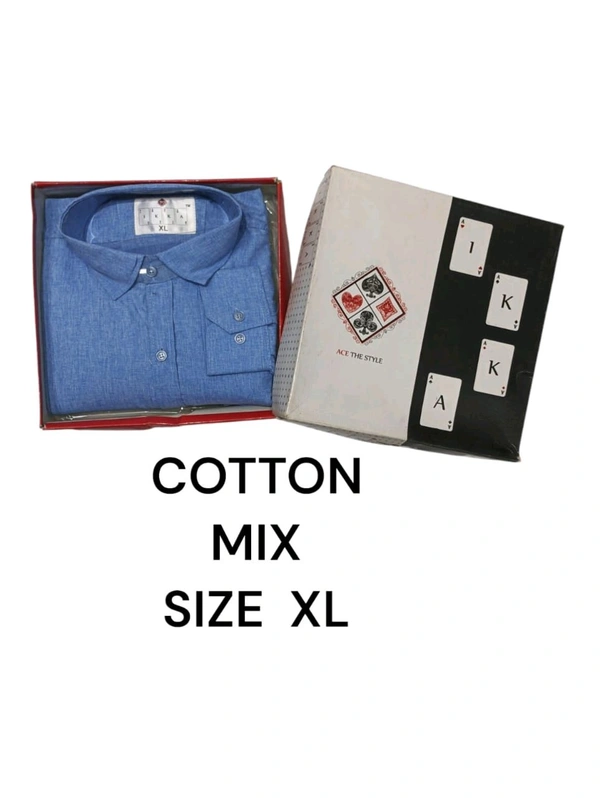Mix Cotton  IKKA Premium Cord Fabric Shirt - XL