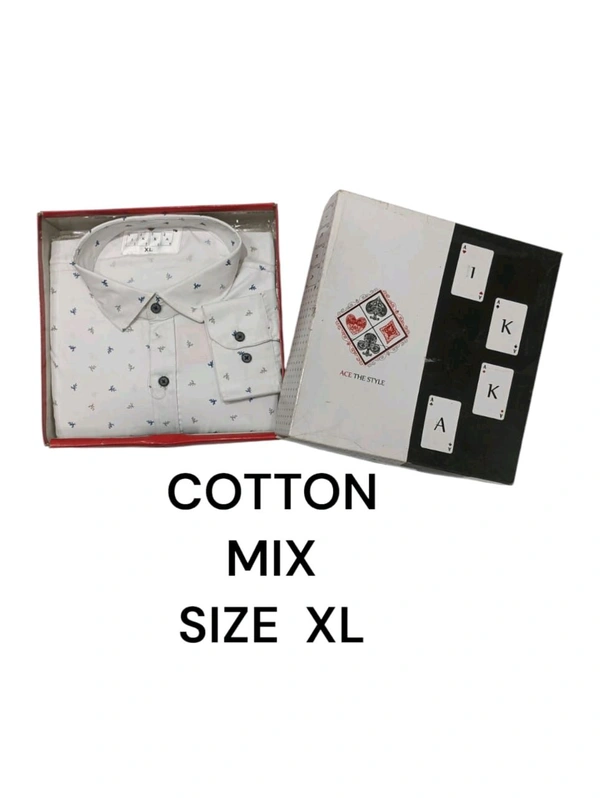Mix Cotton  IKKA Premium Cord Fabric Shirt - L