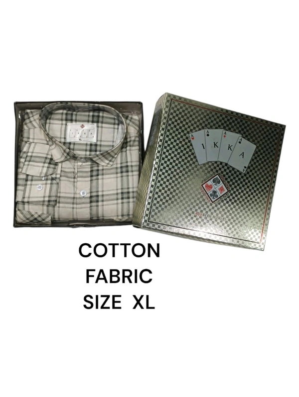 Cotton Blend IKKA Premium Cord Fabric Shirt - L