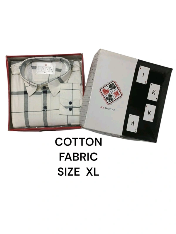 Cotton Blend IKKA Premium Cord Fabric Shirt - L