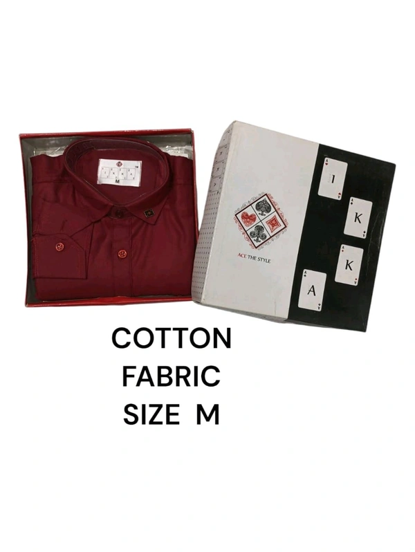 Cotton Blend IKKA Premium Cord Fabric Shirt - M