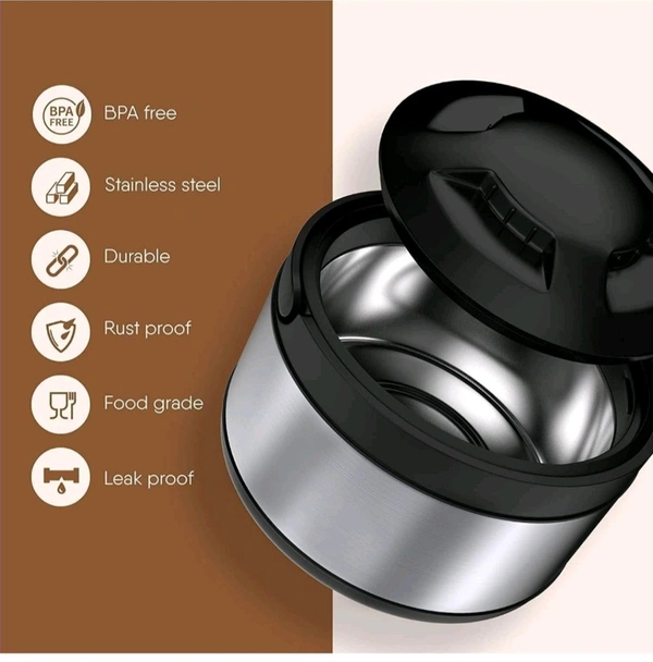  Stainless Steel Thermoware Casserole for Roti/Chapati | Double Wall Insulated Hot Pot for hot Meal - 4500ML - 4500ML