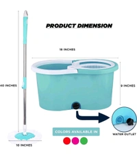 SHADOMAX Floor Cleaner with Spin Bucket Mop Set Offer for Best 360 Degree Easy Magic Cleaning ( 1 Extra Refill ) Pocha Maarne Waala - Scooter, FREE SIZE, 0.2kg