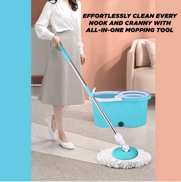 SHADOMAX Floor Cleaner with Spin Bucket Mop Set Offer for Best 360 Degree Easy Magic Cleaning ( 1 Extra Refill ) Pocha Maarne Waala - Scooter, FREE SIZE, 0.2kg