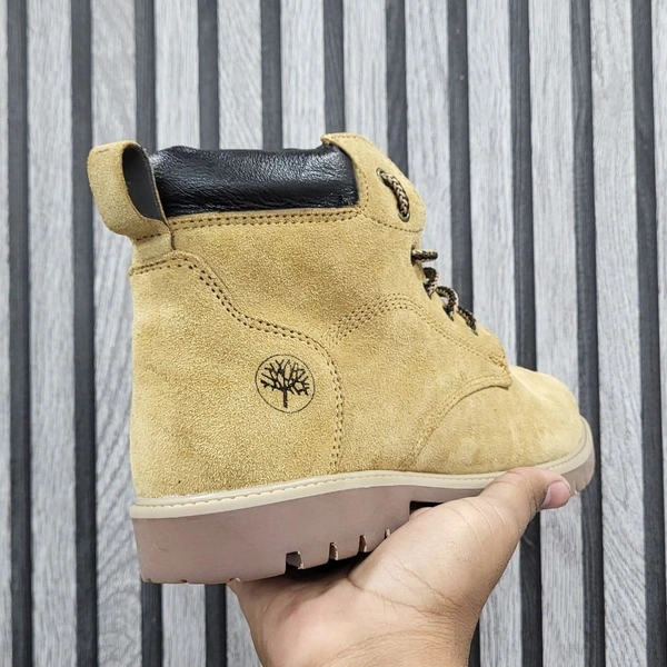 Genuine Leather Boots Camel - UK 9