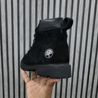 Genuine Leather Boots Black - UK 8