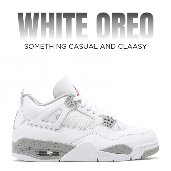 Retro 4 white oreo