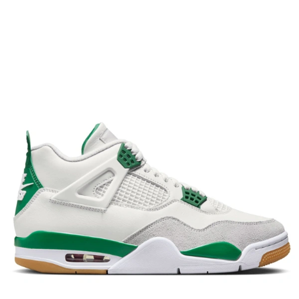 Retro 4 white green - UK 10