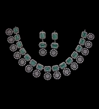 SIRINA Avira Diamond Necklace Sets  - Ruby, Rose Gold