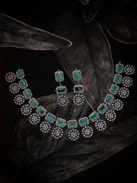 SIRINA Avira Diamond Necklace Sets  - Ruby, Rose Gold