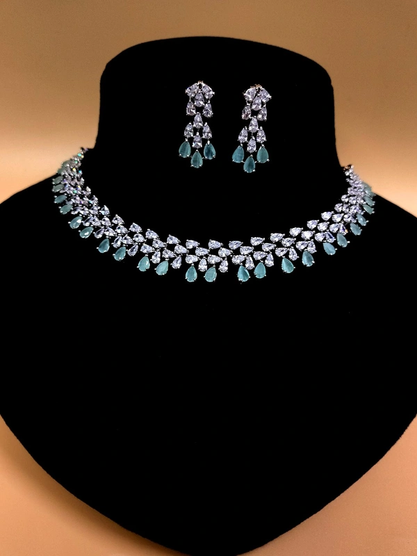 SIRINA Avira Diamond Necklace Set  - Your Pink, Rhodium, Ruby
