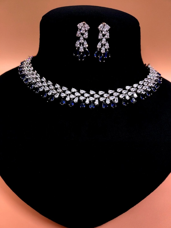 SIRINA Avira Diamond Necklace Set  - Your Pink, Rhodium, Ruby