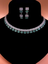 SIRINA Diya Preety Necklace Sets  - Green Onex
