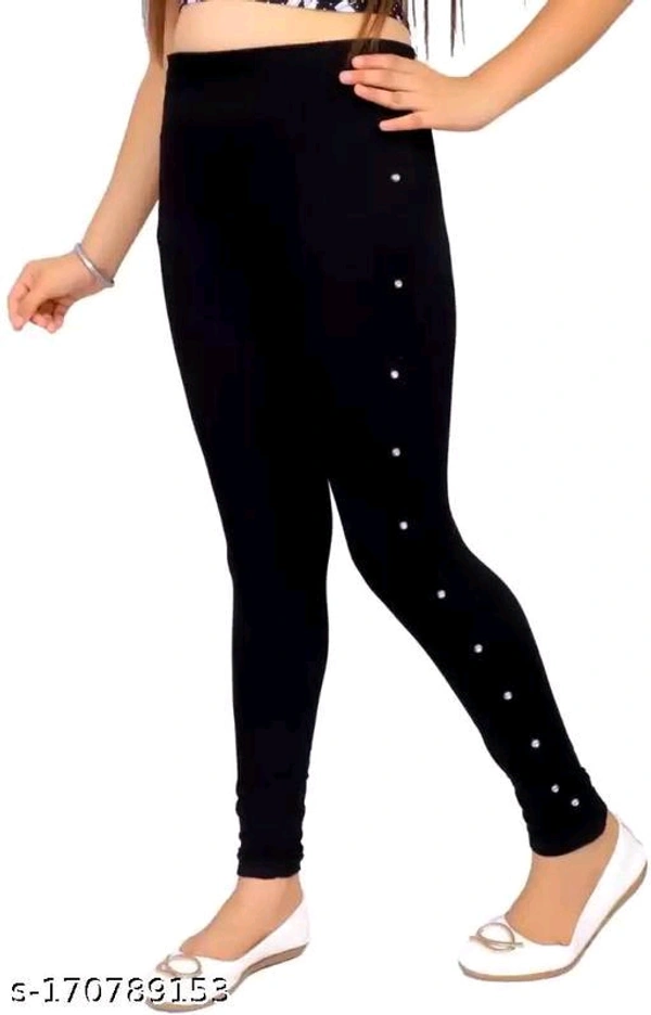 Women's & Girls Stylish Black Side Stone JeggingName: Women's & Girls Stylish Black Side Stone Jegging - 28