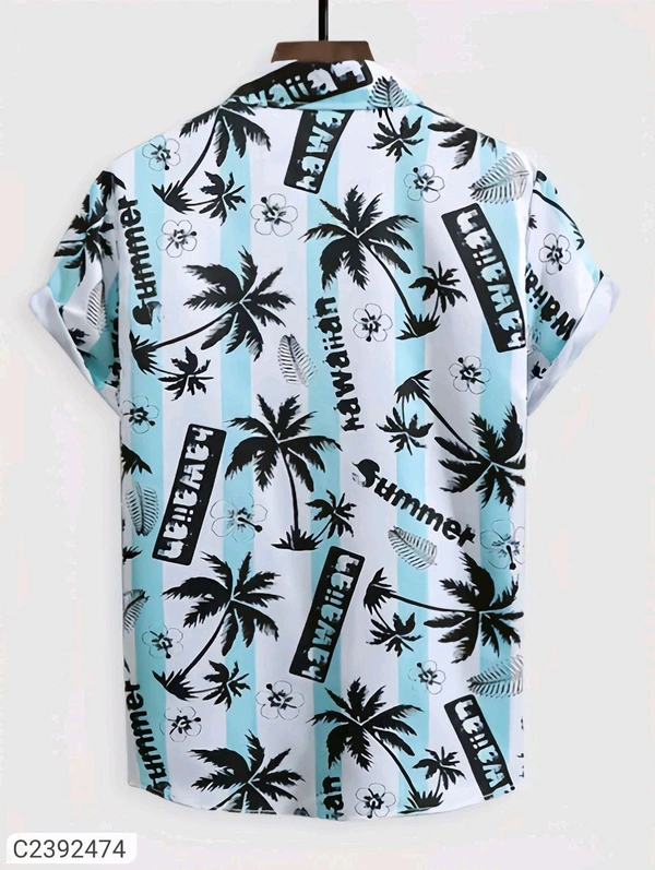 lycra printed men's shirt - m
