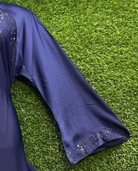 AM FASHION NIDA STONE WORK ABAYA - 54, BLUE