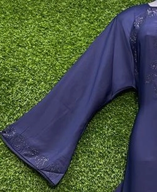 AM FASHION NIDA STONE WORK ABAYA - 54, BLUE