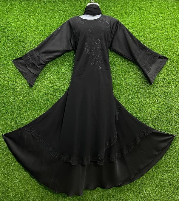 AM FASHION BLACK NIDA 3 LAYER SLEEVE WITH STONE - 54, BLACK