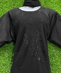 AM FASHION BLACK NIDA 3 LAYER SLEEVE WITH STONE - 54, BLACK