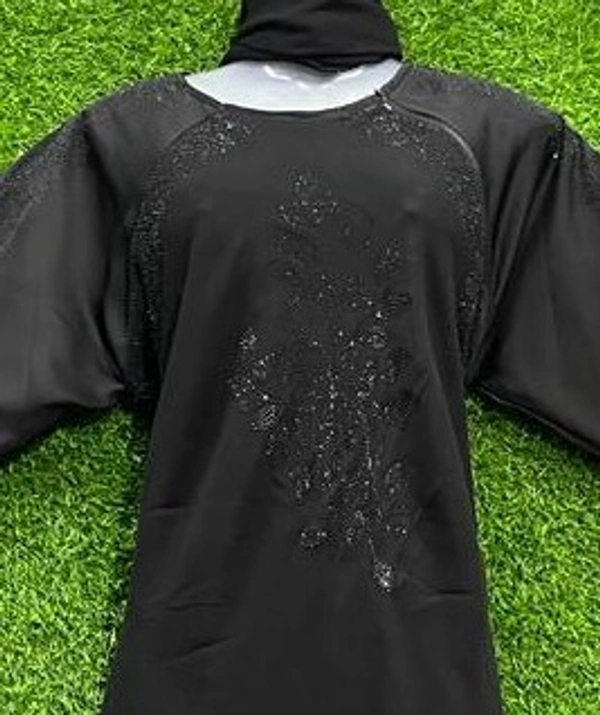 AM FASHION BLACK NIDA 3 LAYER SLEEVE WITH STONE - 54, BLACK