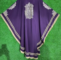 AM FASHION FIRDOUS FABRIC KAFTAAN EMBROIDRY WORK WITH STONE - 54-56, Wine