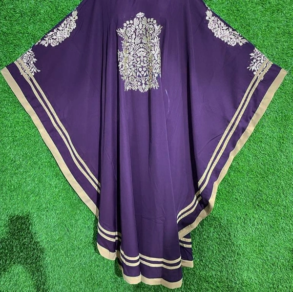AM FASHION FIRDOUS FABRIC KAFTAAN EMBROIDRY WORK WITH STONE - 54-56, Wine