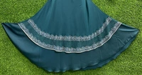 AM FASHION RAMA GREEN NIDA FABRIC WITH RAINBOW STONE WORK ABAYA - FREE, RAMA GREEN