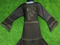 AM FASHION 3 LAYER  ON FRONT PATTERN AND SLEEVE WITH GOLDEN STONE WORK - FREE, BLACK