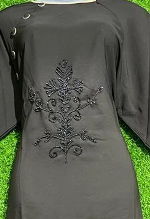AM FASHION FIRDOUSE HAND WORK COFFEE COLOUR  ABAYA - FREE, COFFEE