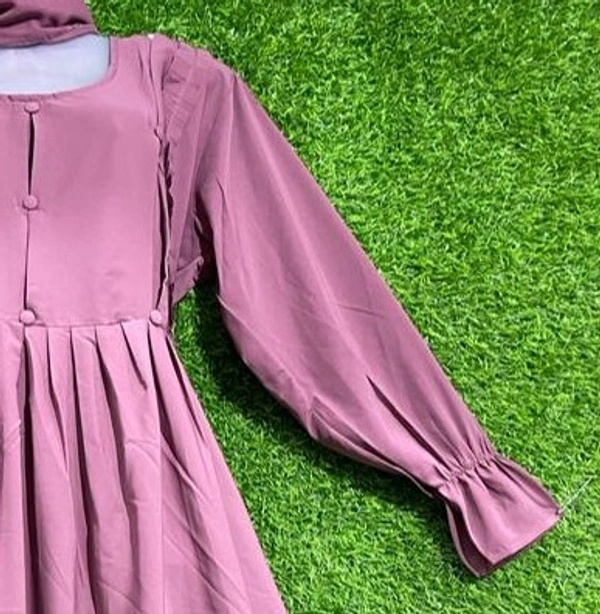 AM FASHION IMPORTED VIVA FABRIC PINK COLOUR PLATED ABAYA - FREE , PINK