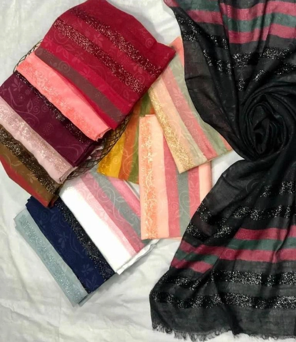 AM FASHION TURKISH SELF PRINTED STALL TURKISH FABRIC  - 12, 70*180