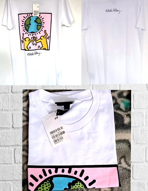 H&M  printed T-shirts⚾️ - white , M