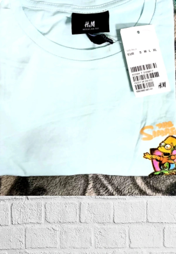 H&M Back printed T-shirts🍬 - M, sky Blue 
