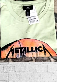 H&M Back Printed(Metallica)Tee🍈 - Green , XL