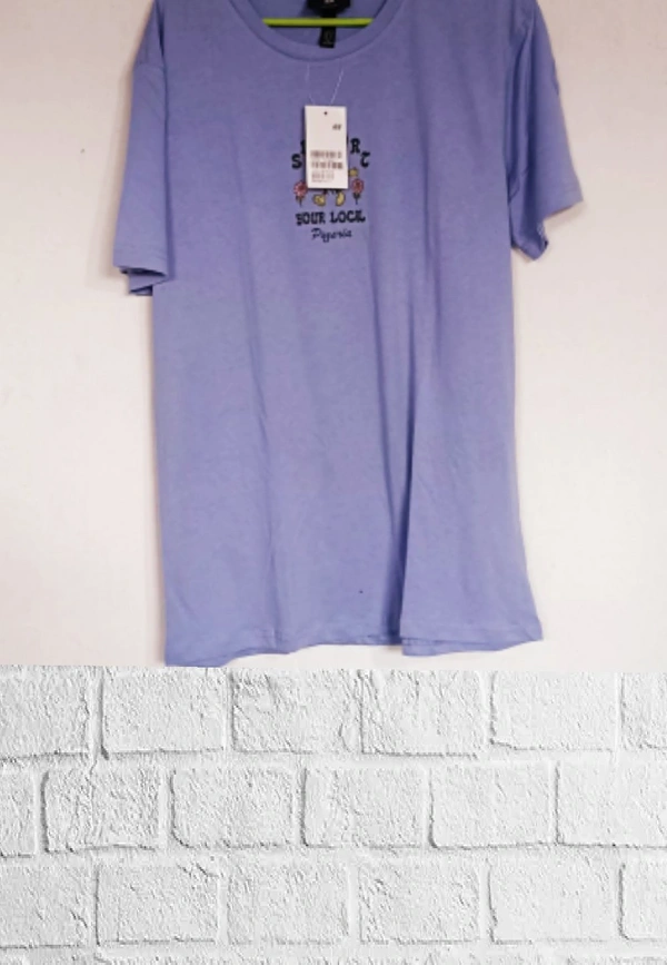 H&M Back printed (Suppore Tee)🍆 - purple , XL