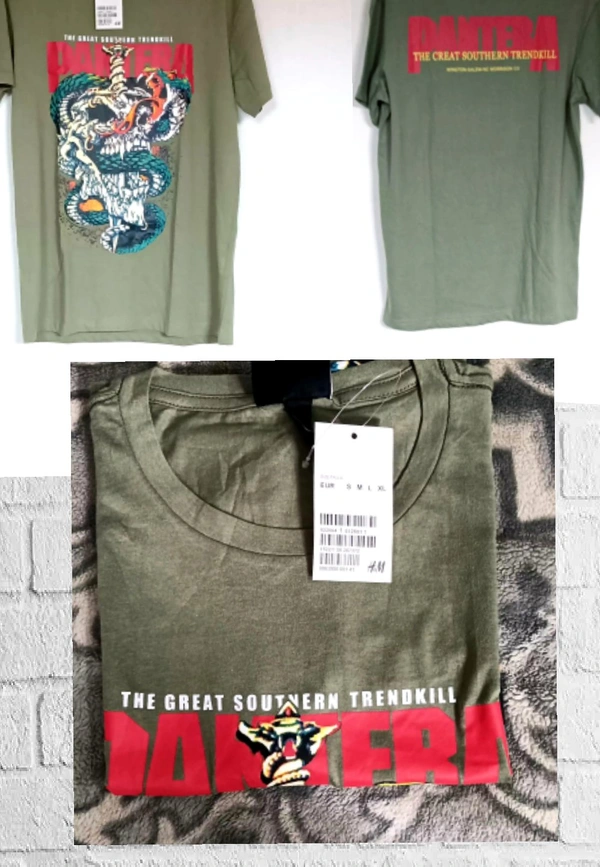 H&M Back printed(Panther)Tee - M, 🍈