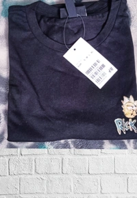 H&M Back printed T-shirts(Ricky And Morty)Tee♣️ - Black , M