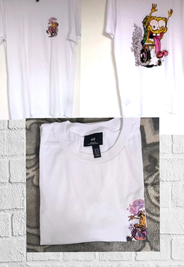 H&M Back printed T-shirts ⚾️ - white , M