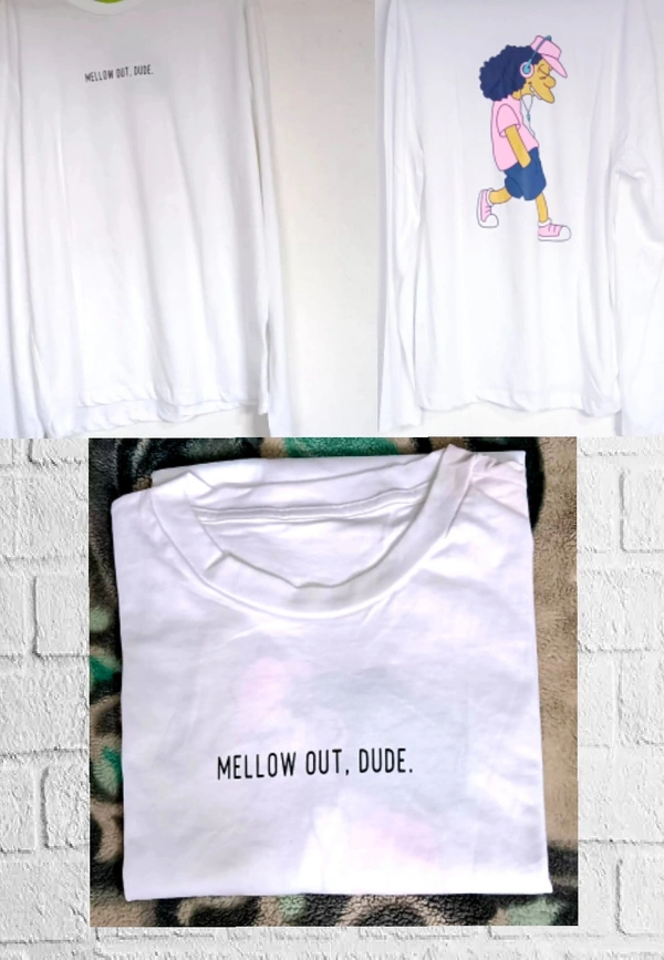 H&M Back printed T-shirts ⚾️ - white , L